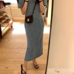 Макси-платье из денима с расслабленным силуэтом