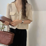 Tamila Tweed Short-Sleeve Jacket