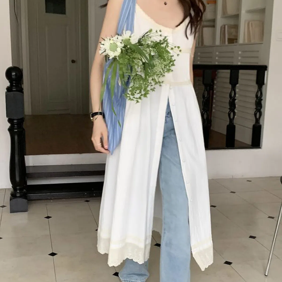 Слоистое платье миди в стиле лёгкого кэжуал