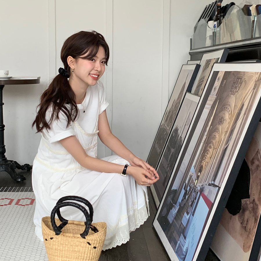 Слоистое платье миди в стиле лёгкого кэжуал