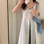 Слоистое платье миди в стиле лёгкого кэжуал