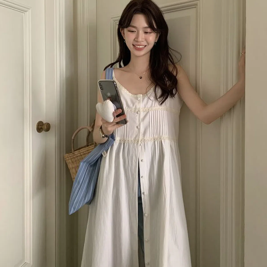 Слоистое платье миди в стиле лёгкого кэжуал