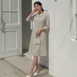 Твидовое платье в клетку с жемчужными пуговицами