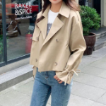 Stylish Crop Trench Jacket