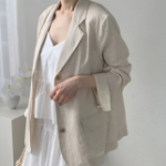 Loose Fit Women’s Linen Jacket