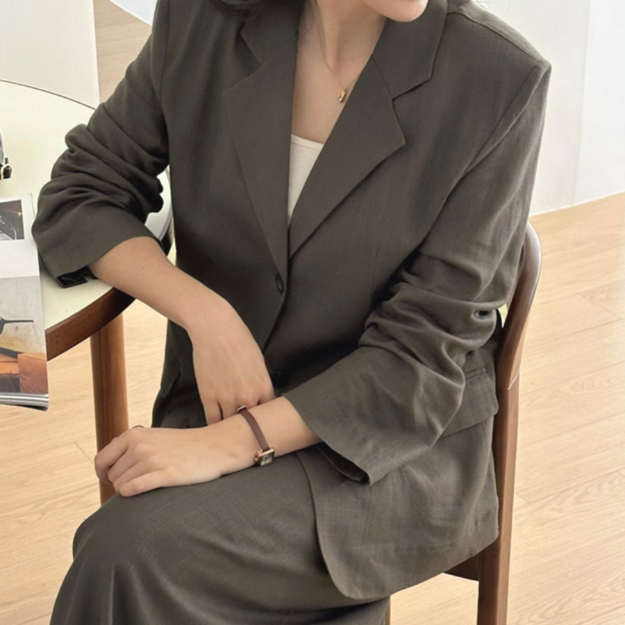 Loose Fit Women’s Linen Jacket