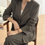 Loose Fit Women’s Linen Jacket