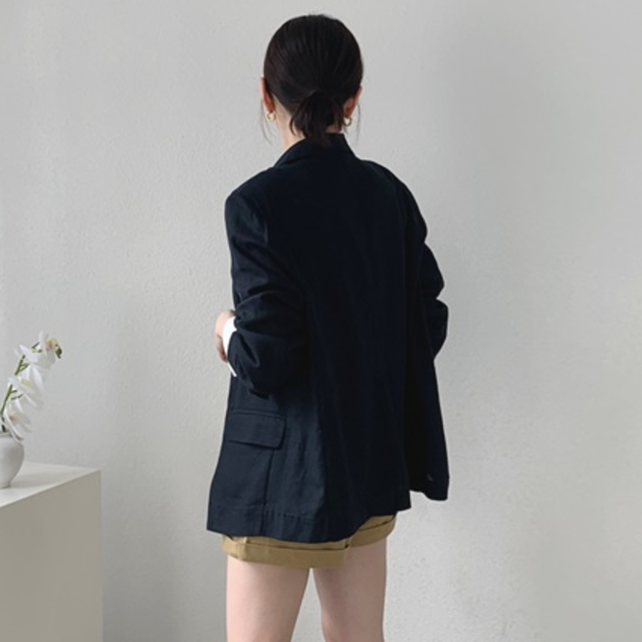 Loose Fit Women’s Linen Jacket