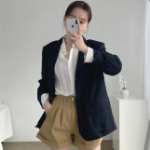 Loose Fit Women’s Linen Jacket