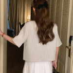 Janelle Tweed Short-Sleeve Jacket