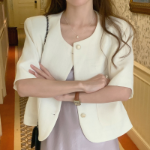 Janelle Tweed Short-Sleeve Jacket