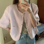 Janelle Tweed Short-Sleeve Jacket