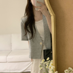 Showyou Linen One-Button Short-Sleeve Blazer