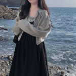 Комплект из топа и платья с каплевидным вырезом и бантиками