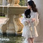 Платье из шифона с оборками в двух длинах