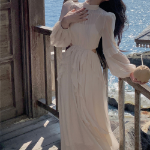 Платье из шифона с оборками в двух длинах