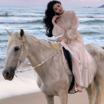 Платье из шифона с оборками в двух длинах