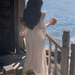 Платье из шифона с оборками в двух длинах