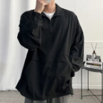 Simple Loose-Fit Anorak – Mid-Season Pullover Jacket