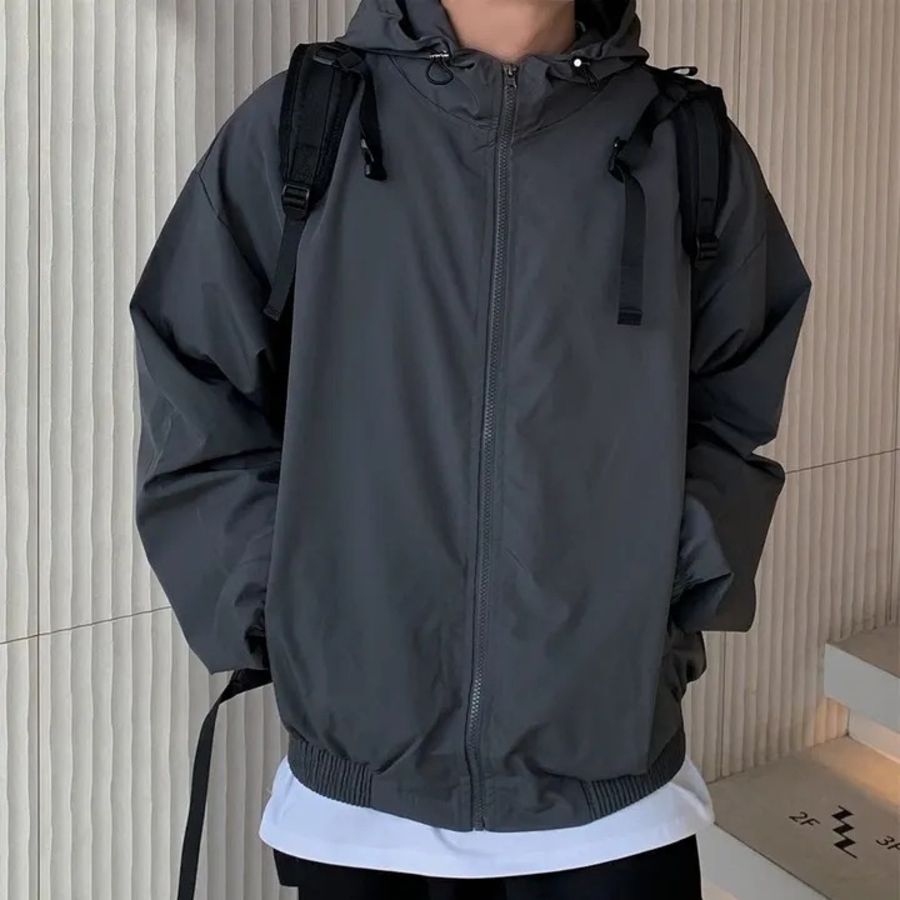 Mac Nylon Hooded Windbreaker – Lightweight Wind Jacket