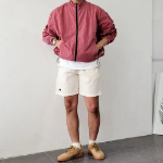 Summer Lightweight Pigment Overfit Two-Way String Windbreaker Jacket