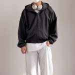 Oversized Couple Running Stretch Spring Hooded Cropped Windbreaker Jacket