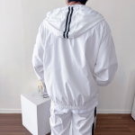 Oversized Windbreaker Woven Jacket – White Windbreaker Gopecore Style