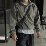 Свободный размер-Хаки-Ветровка