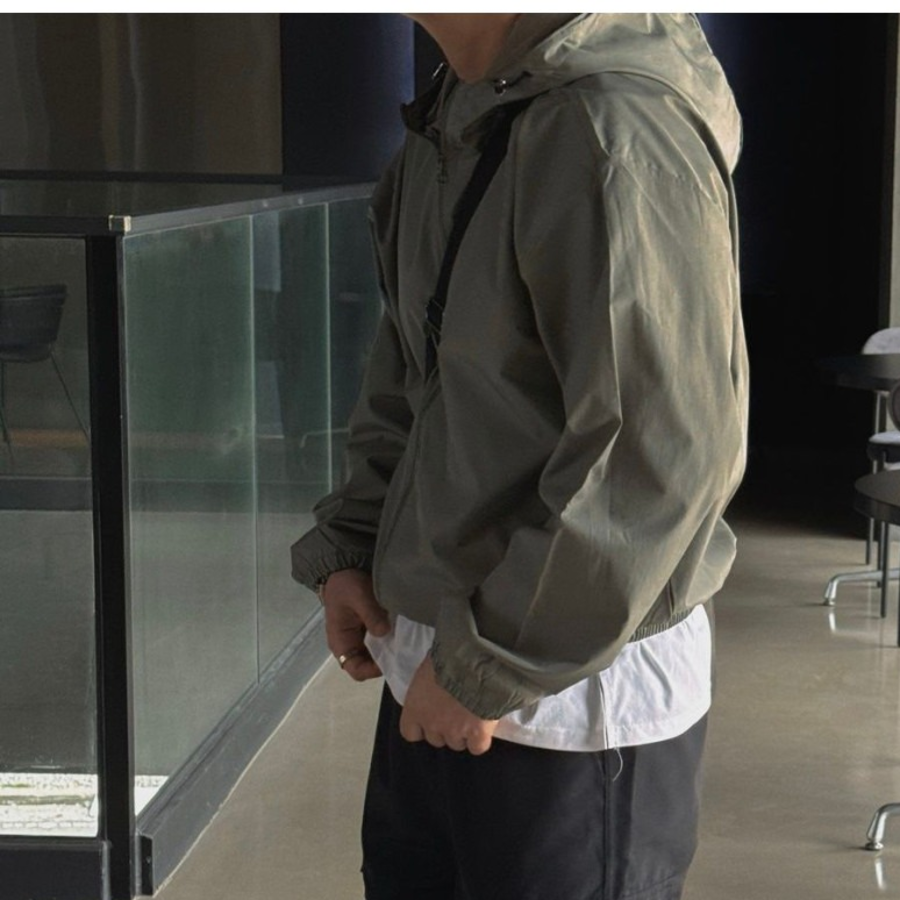 Wind String Oversized Hooded Windbreaker –  Waterproof Windstopper Jacket