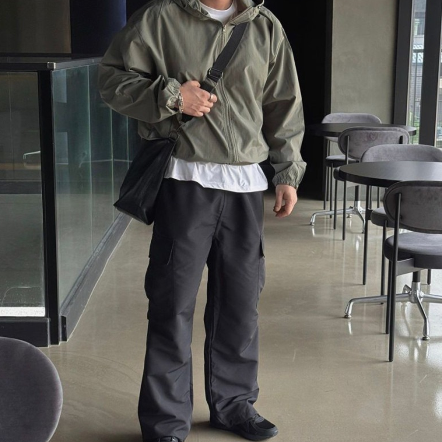 Wind String Oversized Hooded Windbreaker –  Waterproof Windstopper Jacket