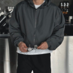 Wind String Oversized Hooded Windbreaker –  Waterproof Windstopper Jacket