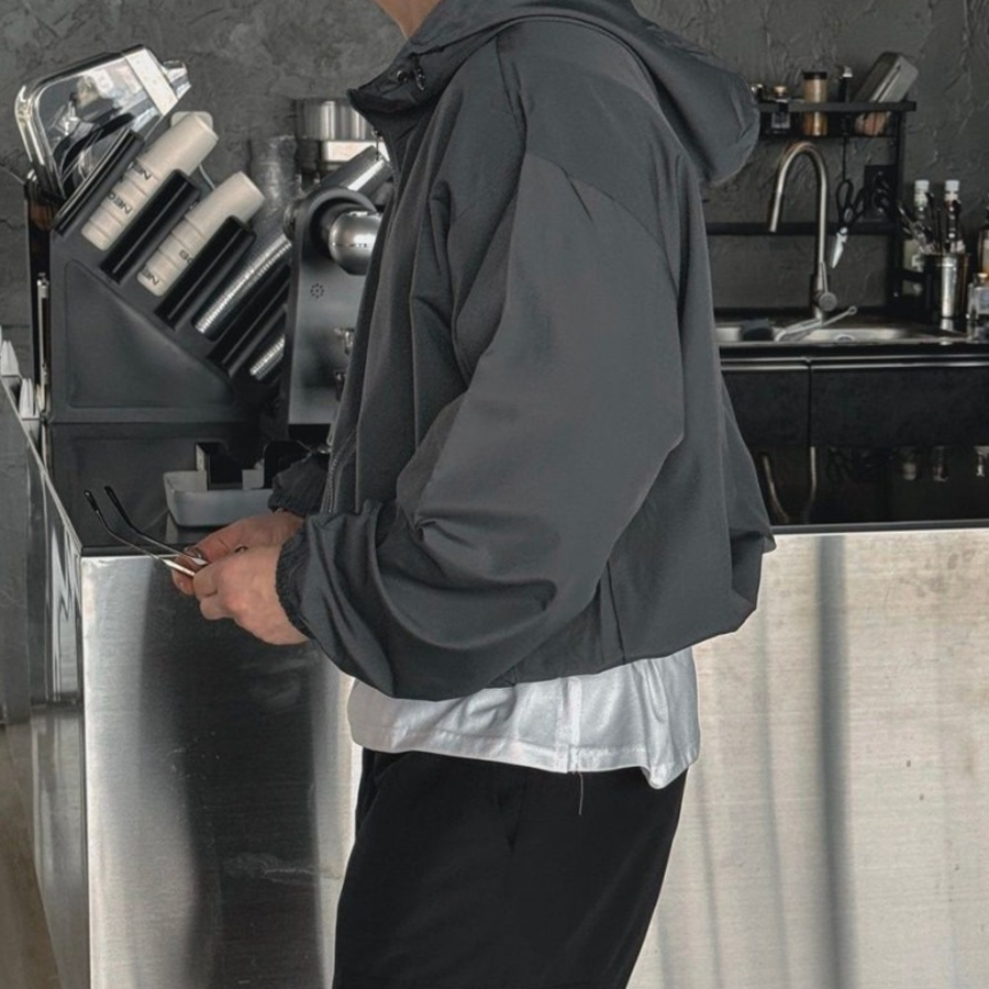 Wind String Oversized Hooded Windbreaker –  Waterproof Windstopper Jacket