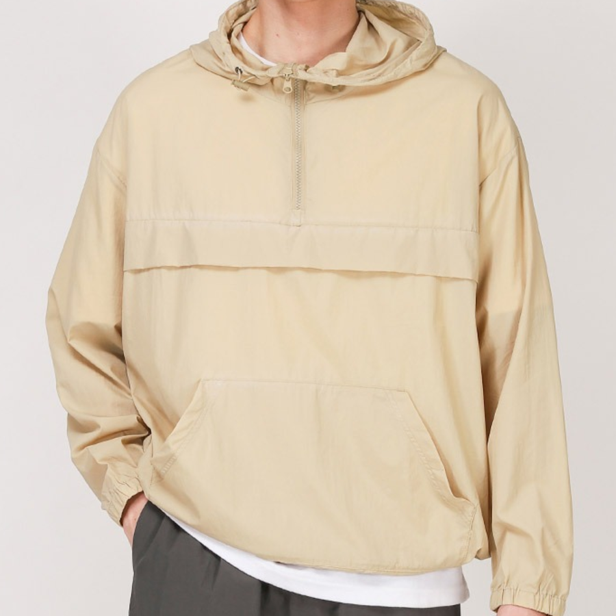 Loose Fit Half-Zip String Windbreaker Jumper
