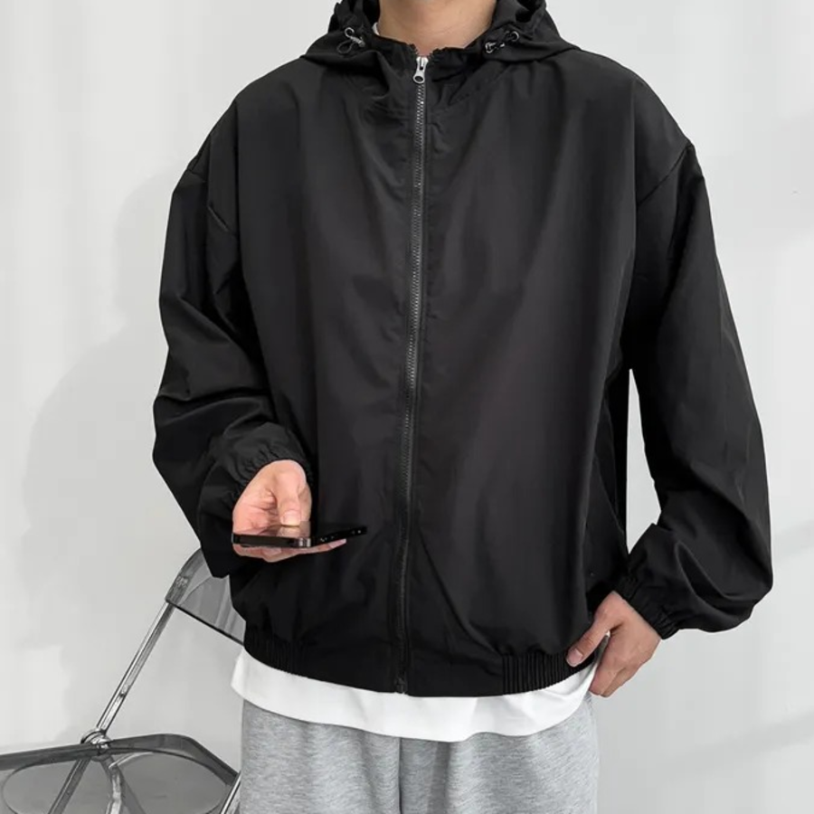Seasonal Essential Hooded Windbreaker – Lightweight Hooded Jacket