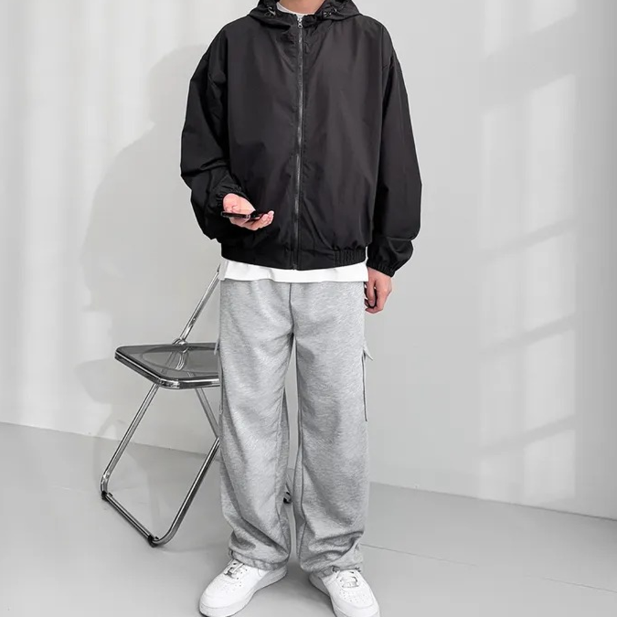 Seasonal Essential Hooded Windbreaker – Lightweight Hooded Jacket