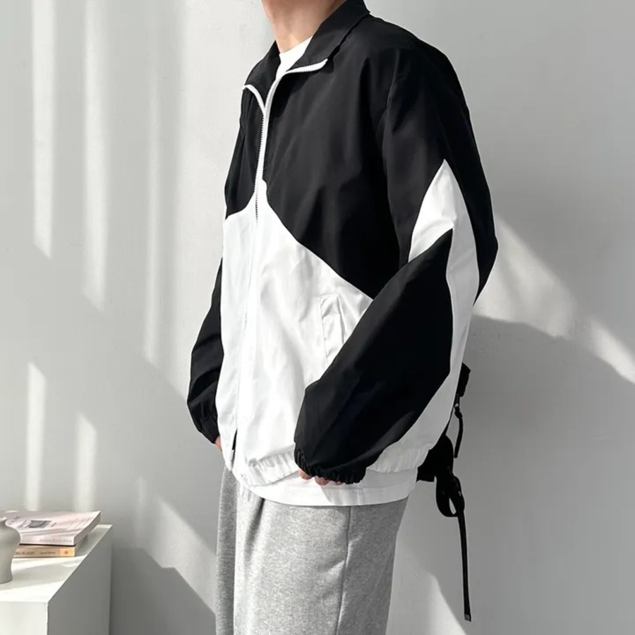 Reversible Colorblock Windbreaker – Unisex Oversized Jacket