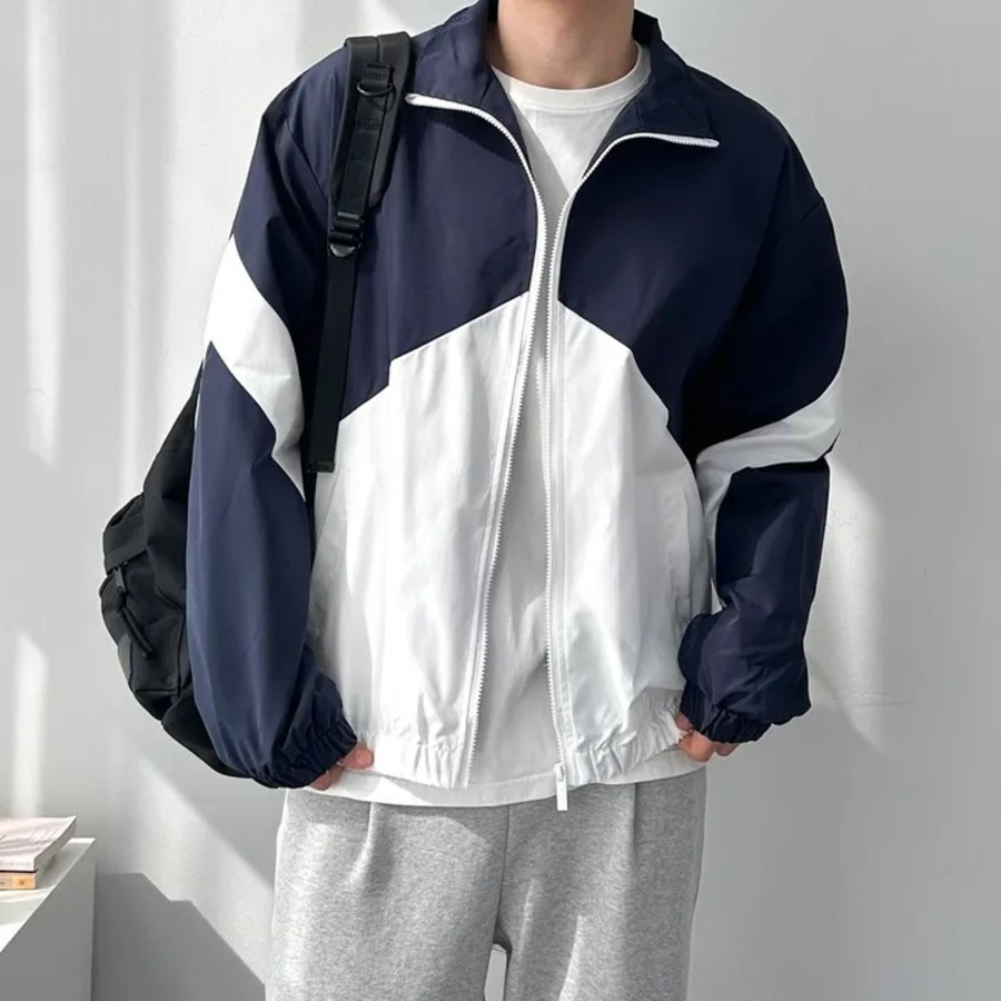 Reversible Colorblock Windbreaker – Unisex Oversized Jacket