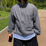 Oversized 2-WAY Windbreaker Jacket – Unisex Mid-Season Outerwear