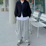 Oversized 2-WAY Windbreaker Jacket – Unisex Mid-Season Outerwear