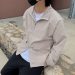 Свободный размер-Бежевый-Ветровка