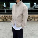 Oversized 2-WAY Windbreaker Jacket – Unisex Mid-Season Outerwear