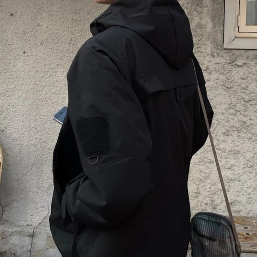 Gorpcore Oversized Hooded Windbreaker Jacket – Casual Street Zip-Up