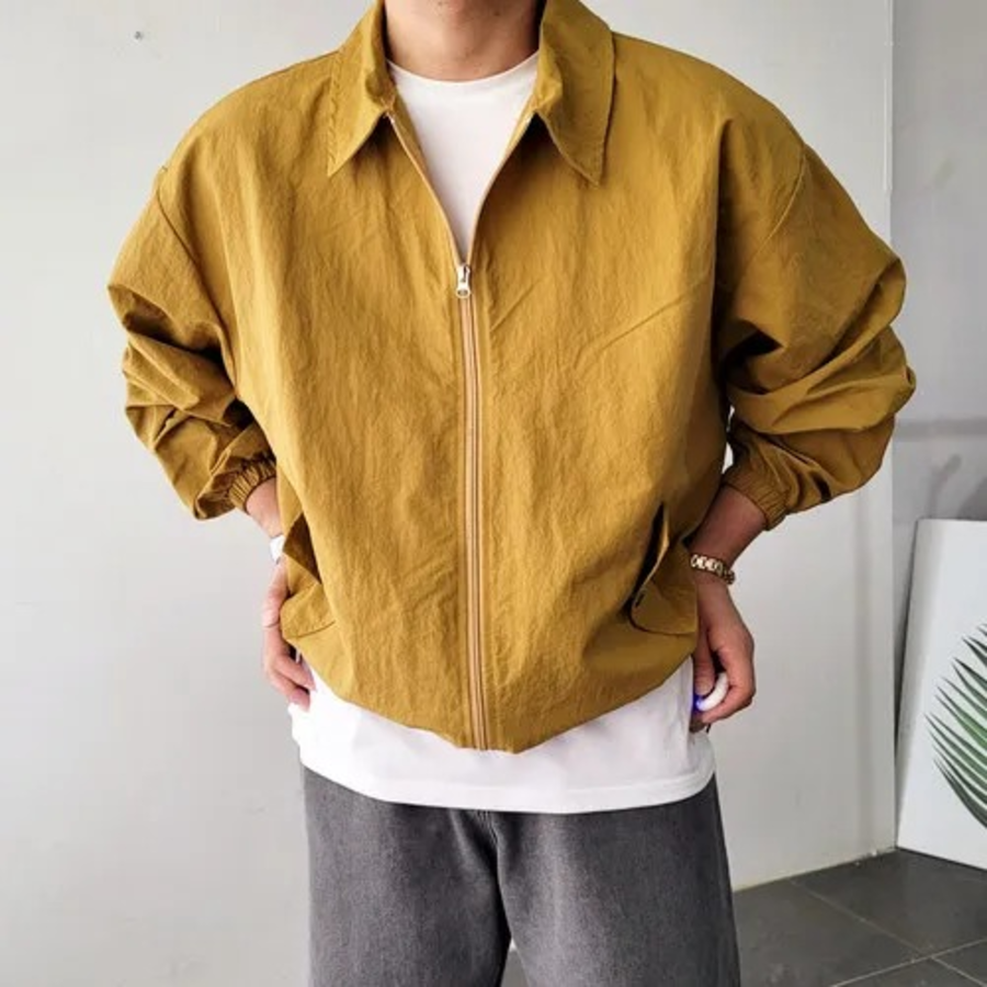 Lightweight Wind String Oversized 2-Way Windbreaker Jacket