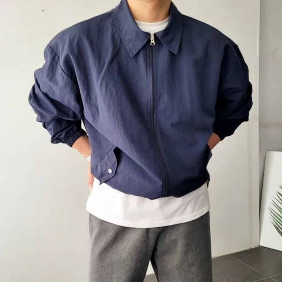 Lightweight Wind String Oversized 2-Way Windbreaker Jacket