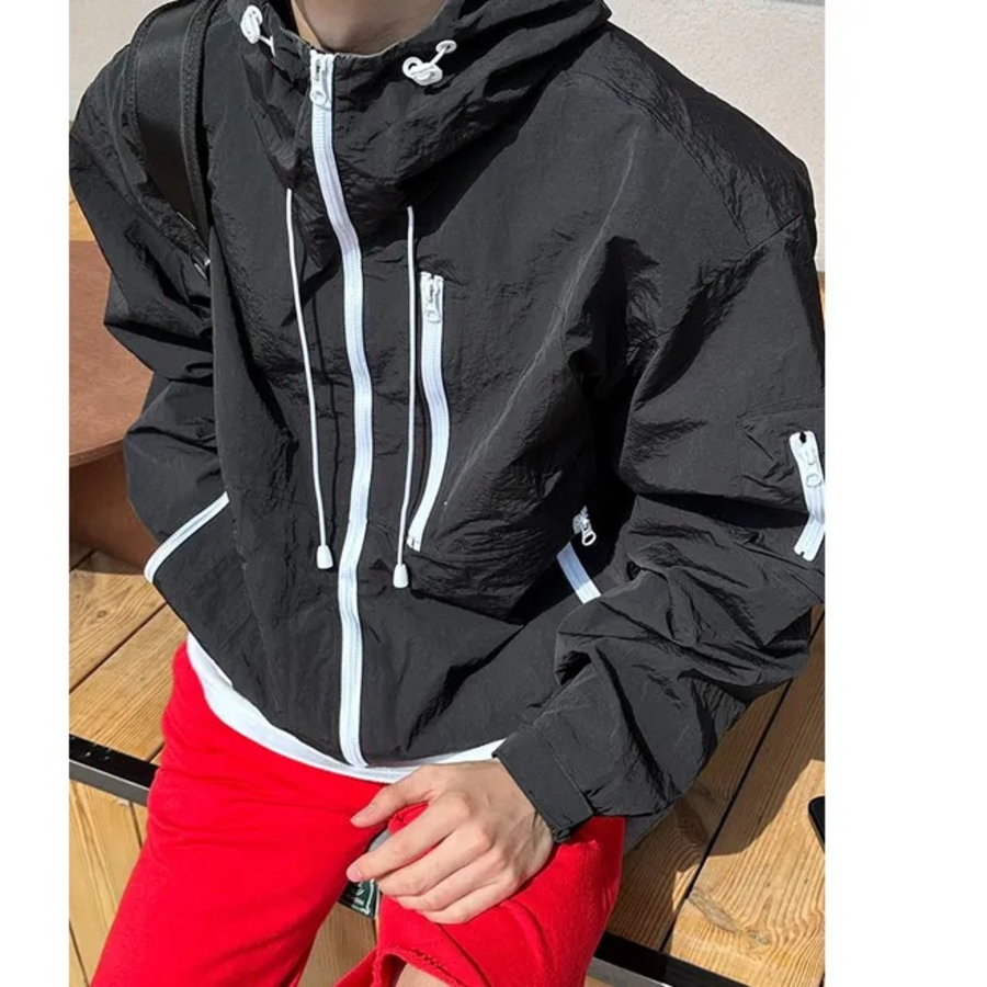 Mountain Field 2-Way Nylon Windbreaker Jacket