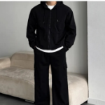 Castle Men's Utility Oversized Hooded Zip-Up Windbreaker Jacket