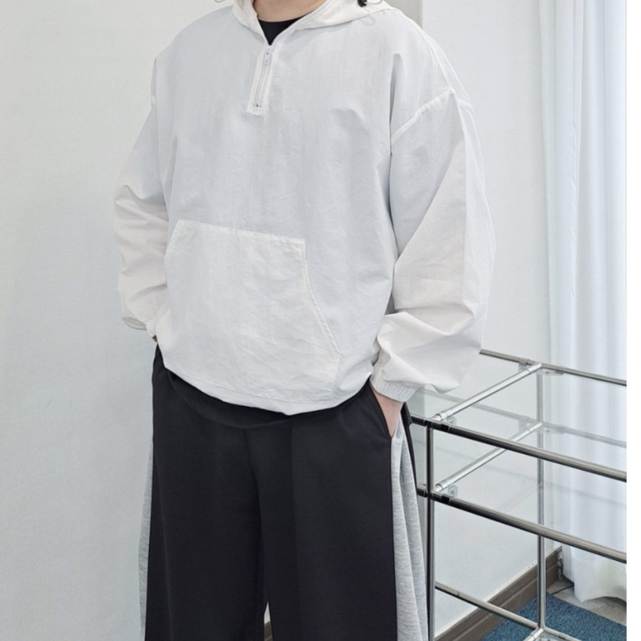 Nylon Windbreaker Hooded Anorak