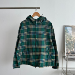 Hooded Windbreaker – Fall Check Pattern Jacket