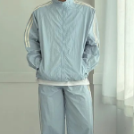 Track Line Nylon Windbreaker Jacket