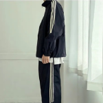 Track Line Nylon Windbreaker Jacket